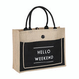 High Quality Women Linen Luxury Beach Bag