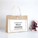 High Quality Women Linen Luxury Beach Bag