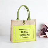 High Quality Women Linen Luxury Beach Bag