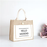 High Quality Women Linen Luxury Beach Bag