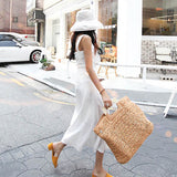 Casual Big Straw Beach Bag